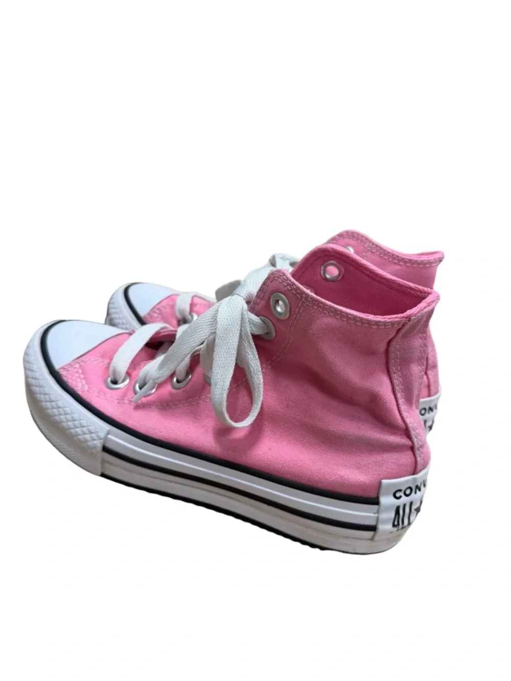 Converse Chuck Taylor All Star High Top Pink Canvas Sneakers Size 2
